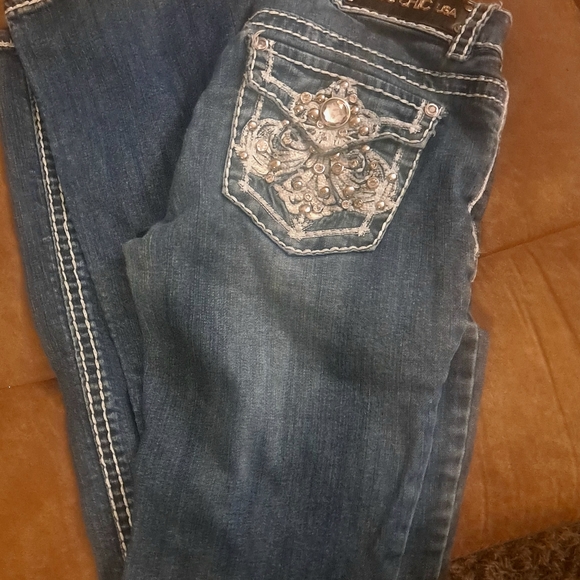 Miss Chic Jeans  mid-rise bootcut Size 5 - Picture 3 of 3